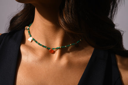 Soul Radiance Choker (Green Onyx Multi)
