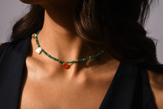 Soul Radiance Choker (Green Onyx Multi)