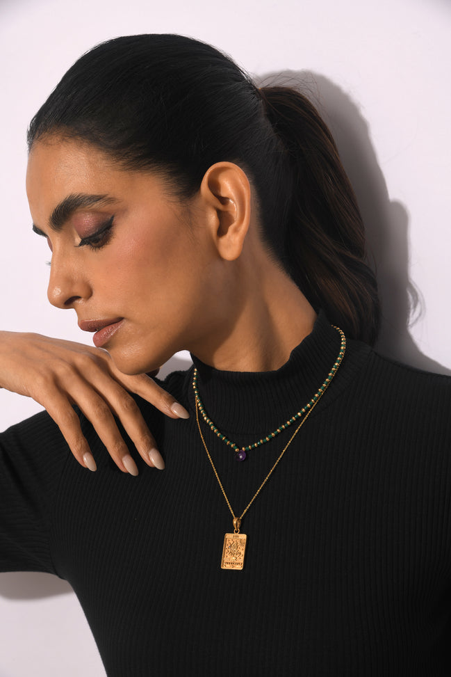 Sacred Roots Choker (Green Onyx)