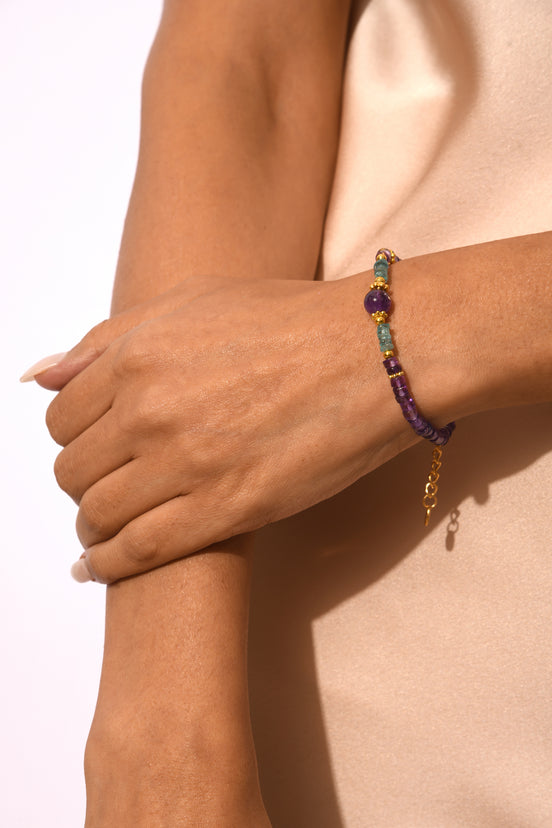 Inner Tide Bracelet (Amethyst + Apatite)