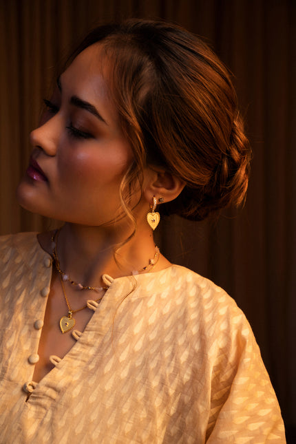 Dilruba Ring Earrings - model shot