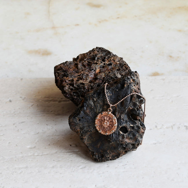 Ra Pendant + Chain Set (Rose Gold)