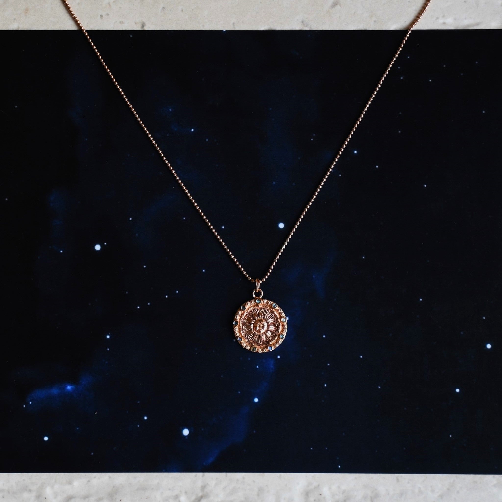 Ra Pendant + Chain Set (Rose Gold)