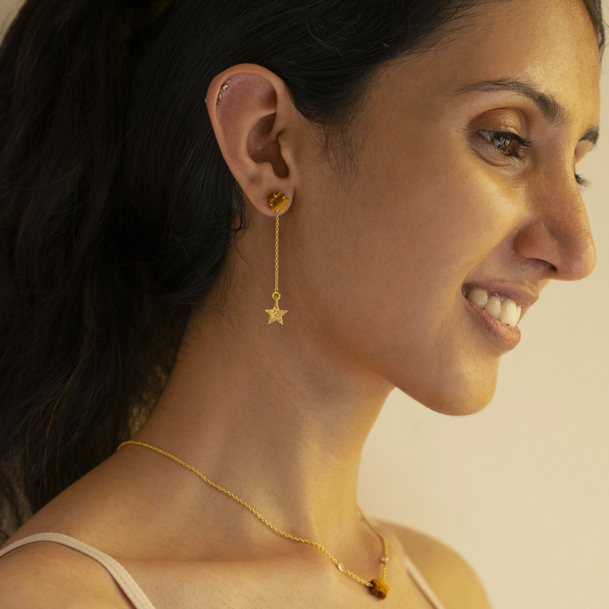 Freya Star Chain Earrings